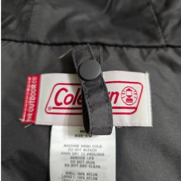 Coleman Purple & Gray Nylon Hooded Windbreaker Rain Jacket Sz S/M - Picture 12 of 13